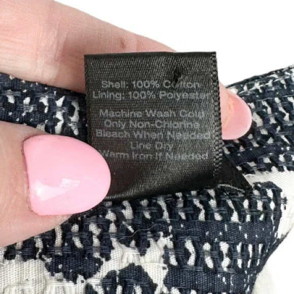 Ann Taylor Petites Navy Blue White Floral Skirt Size 2P 2 Petite - Picture 7 of 7